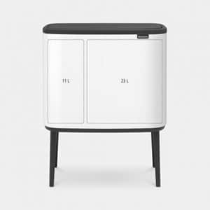 פח טאץ הפרדה 23+11 ליטר BO - לבן Brabantia