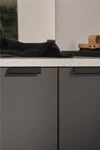 ידית רוכבת Bench שחור מט מוברש - 200 מ"מ Furnipart