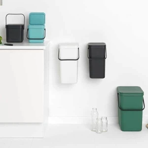 SORT & GO פח הפרדה 40 ליטר פלסטיק - ירוק אשוח Brabantia