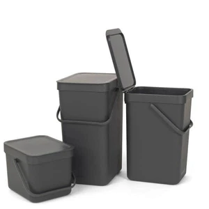 פח הפרדה 6 ליטר - Sort & Go - אפור Brabantia