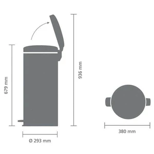 פח פדל 30 ליטר NewIcon - תכלת חלומי Brabantia