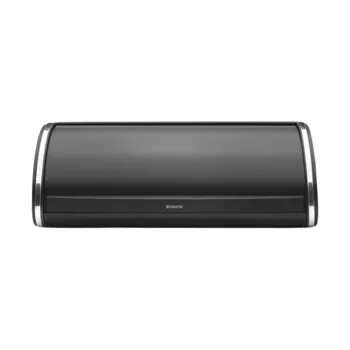 קופסת לחם גדולה מכסה מתגלגל - שחור מט Brabantia